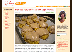 Recipe blog website