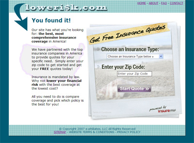 Insurance quote site